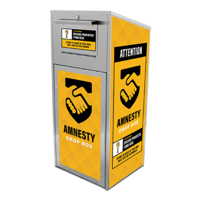 Large Amnesty Drop Box (28 Gallon) Stainless Steel