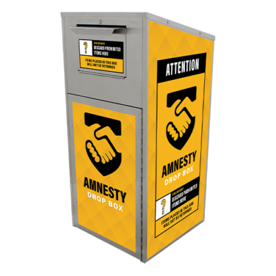 Large Amnesty Drop Box (46 Gallon) Stainless Steel