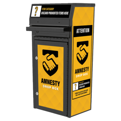 Small Amnesty Drop Box (6 Gallon) Powder Coated, On-Wall