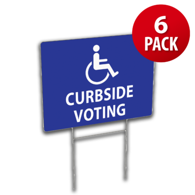 Curbside Voting Corrugated Plastic Yard Sign (6 Pack)