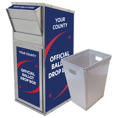 Large Ballot Drop Box (710) with Plastic Collection Tote