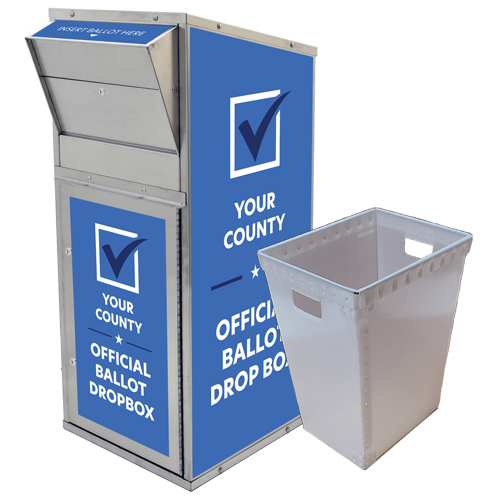 Large Ballot Drop Box (710) with Plastic Collection Tote