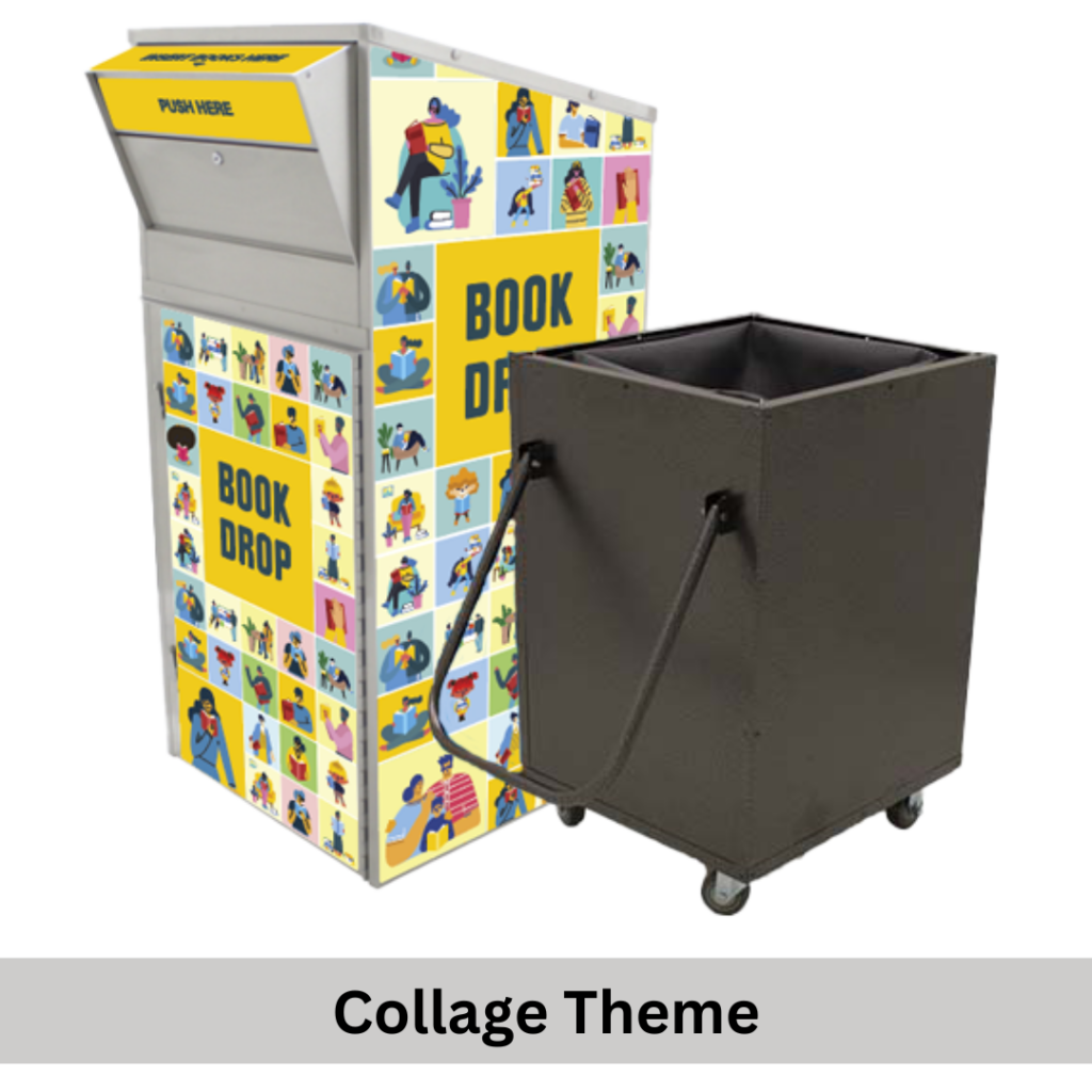 Large Library Book Return (810) with Book Truck - American Security ...