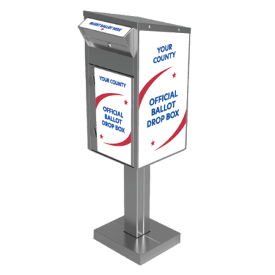 Medium Ballot Drop Box (610) with Plastic Collection Tote