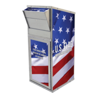 Large Exterior Flag Retirement Drop Box (710) Stainless Steel