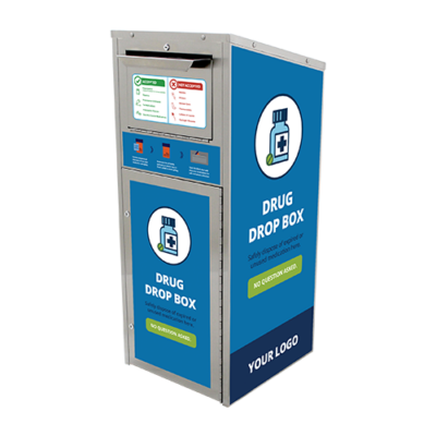 Large Medication Disposal Drop Box (28 Gallon) Stainless Steel