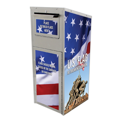 Large Interior Flag Retirement Drop Box (710) Stainless Steel