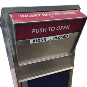Large Ballot Drop Box (710) On Casters with Plastic Collection Tote ...