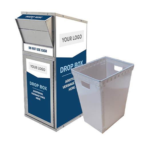 Large Payment Drop Box (710) with Plastic Collection Tote