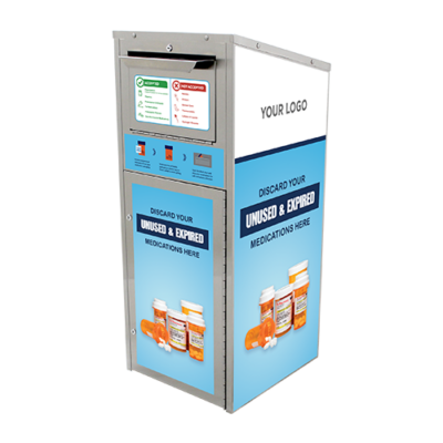 Large Medication Disposal Drop Box (28 Gallon) Stainless Steel