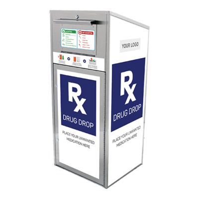 Large Medication Disposal Drop Box (38 Gallon) Stainless Steel
