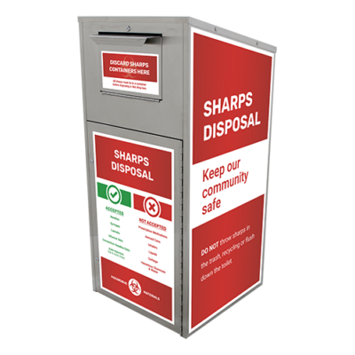 Large Sharps Disposal Box Stainless Steel