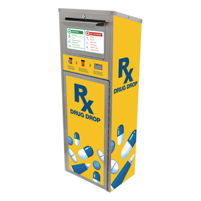 Medium Medication Disposal Drop Box (20 Gallon) Stainless Steel