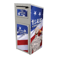 Large Interior Flag Retirement Drop Box (710) Stainless Steel