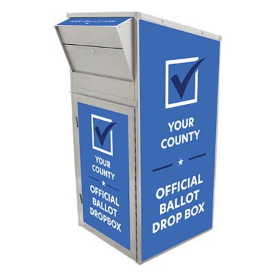 Large Ballot Drop Box (810) with Plastic Collection Tote