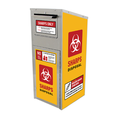 Large Sharps Disposal Drop Box (28 Gallon) Stainless Steel