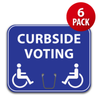 Curbside Voting Corrugated Plastic Cone Sign (6 Pack)