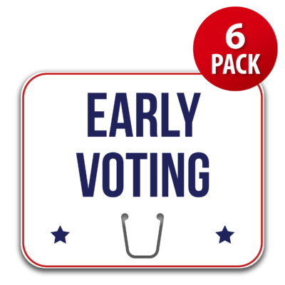 Early Voting Corrugated Plastic Cone Sign (6 Pack)