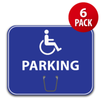 Handicap Parking Corrugated Plastic Cone Sign (6 Pack)