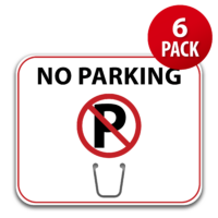 No Parking Corrugated Plastic Cone Sign (6 Pack)