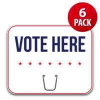 Vote Here Corrugated Plastic Cone Sign (6 Pack)
