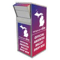 State of Michigan Large Ballot Drop Box (710) with Plastic Collection Tote